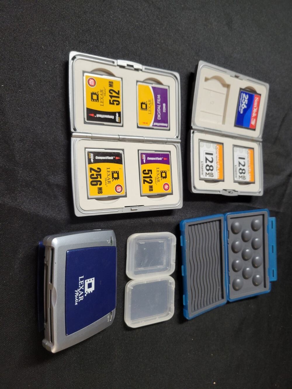 Lexar Media Blue USB 2.0 6-in-1 480Mbps High Speed Multi-Card Reader W Lot Cards